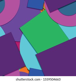 Flat material design - Creative vector trend seamless.