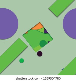 Flat material design - Creative vector trend seamless.