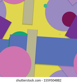 Flat material design - Creative vector trend seamless.