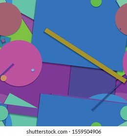 Flat material design - Creative vector trend seamless.