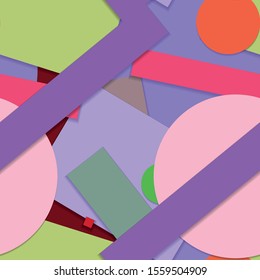 Flat material design - Creative vector trend seamless.