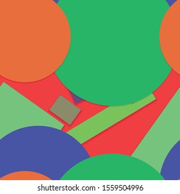 Flat material design - Creative vector trend seamless.