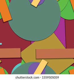 Flat material design - Creative vector trend seamless.