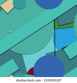 Flat material design - Creative vector trend seamless.