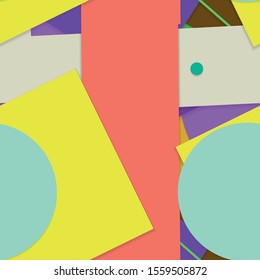 Flat material design - Creative vector trend seamless.