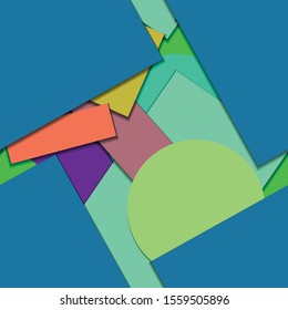 Flat material design - Creative vector trend seamless.