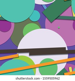 Flat material design - Creative vector trend seamless.