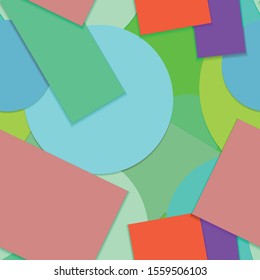 Flat material design - Creative vector trend seamless.