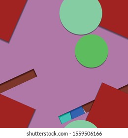 Flat material design - Creative vector trend seamless.