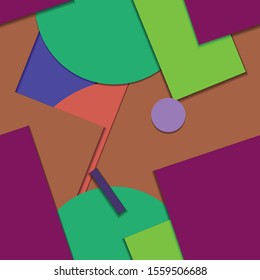 Flat material design - Creative vector trend seamless.