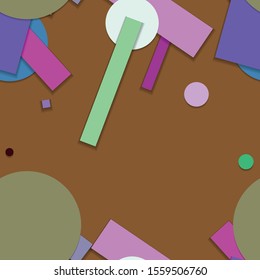 Flat material design - Creative vector trend seamless.