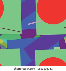 Flat material design - Creative vector trend seamless.
