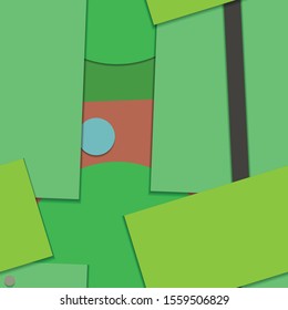 Flat material design - Creative vector trend seamless.