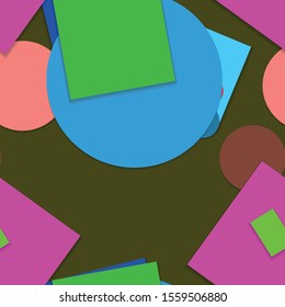 Flat material design - Creative vector trend seamless.