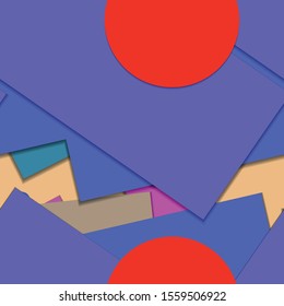 Flat material design - Creative vector trend seamless.