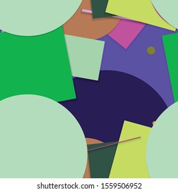 Flat material design - Creative vector trend seamless.