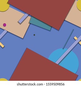 Flat material design - Creative vector trend seamless.