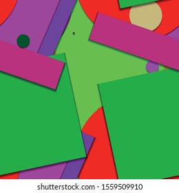 Flat material design - Creative vector trend seamless.