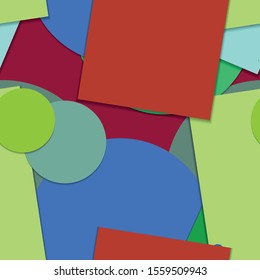 Flat material design - Creative vector trend seamless.