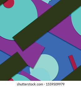 Flat material design - Creative vector trend seamless.