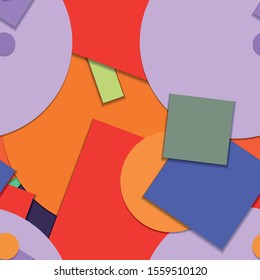 Flat material design - Creative vector trend seamless.