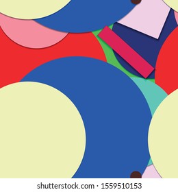 Flat material design - Creative vector trend seamless.