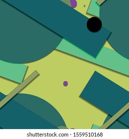Flat material design - Creative vector trend seamless.