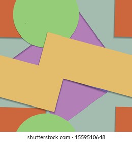 Flat material design - Creative vector trend seamless.