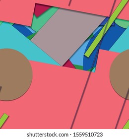 Flat material design - Creative vector trend seamless.