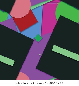 Flat material design - Creative vector trend seamless.