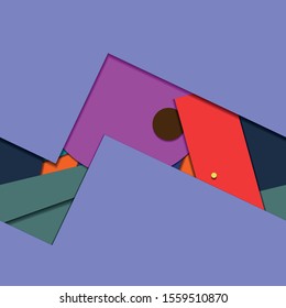 Flat material design - Creative vector trend seamless.