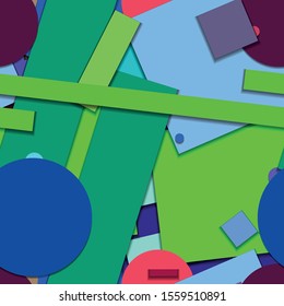 Flat material design - Creative vector trend seamless.