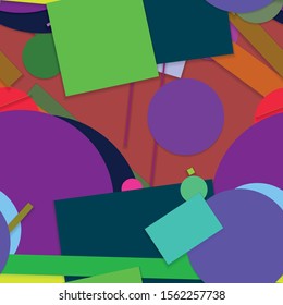 Flat material design - Creative vector trend seamless.