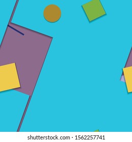 Flat material design - Creative vector trend seamless.