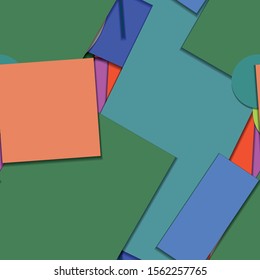 Flat material design - Creative vector trend seamless.