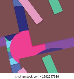 Flat material design - Creative vector trend seamless.