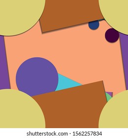 Flat material design - Creative vector trend seamless.