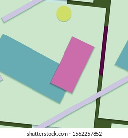 Flat material design - Creative vector trend seamless.