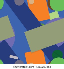 Flat material design - Creative vector trend seamless.