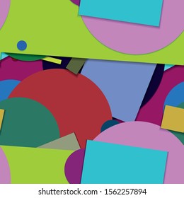 Flat material design - Creative vector trend seamless.