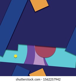 Flat material design - Creative vector trend seamless.