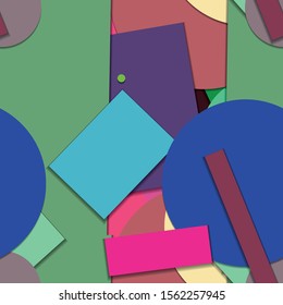 Flat material design - Creative vector trend seamless.