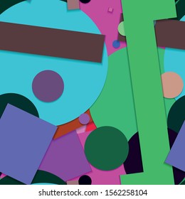 Flat material design - Creative vector trend seamless.