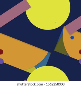 Flat material design - Creative vector trend seamless.