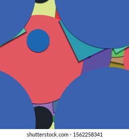 Flat material design - Creative vector trend seamless.