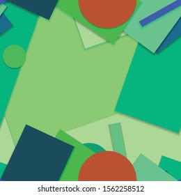 Flat material design - Creative vector trend seamless.