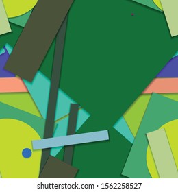 Flat material design - Creative vector trend seamless.