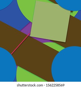 Flat material design - Creative vector trend seamless.