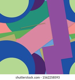 Flat material design - Creative vector trend seamless.