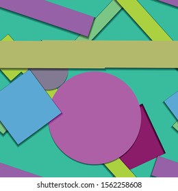 Flat material design - Creative vector trend seamless.